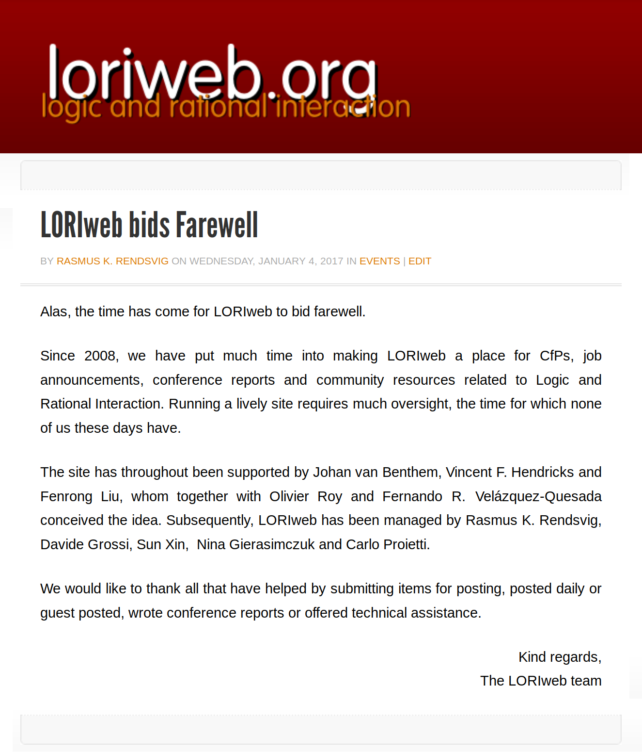 LORIweb bids farewell